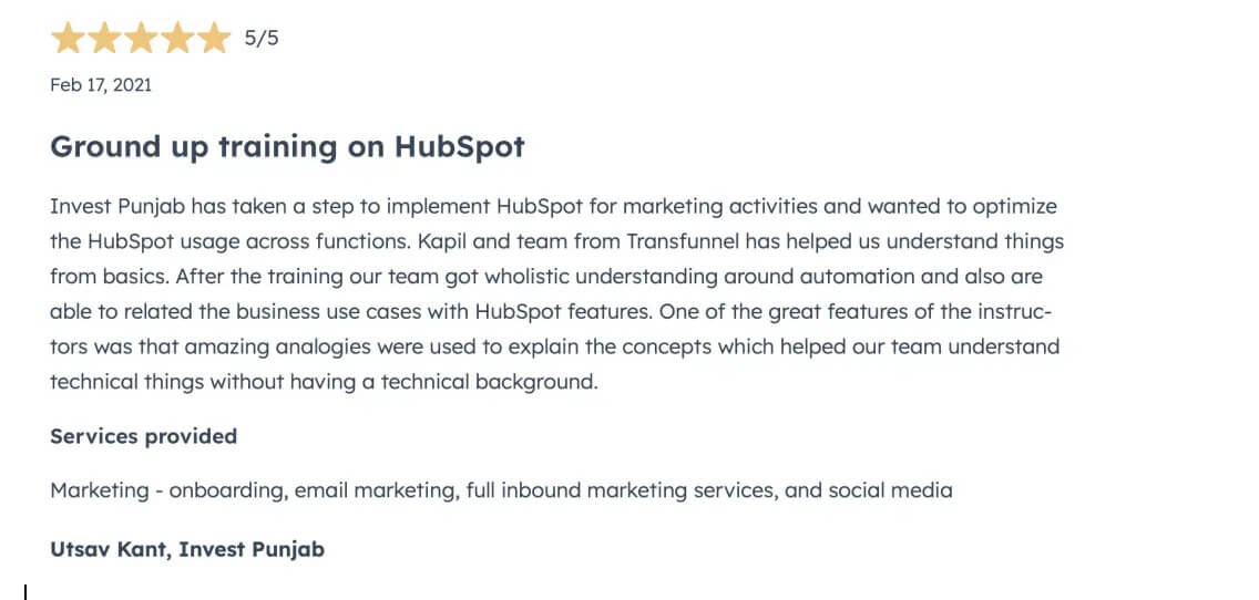 customized hubspot trainings as per customer needs