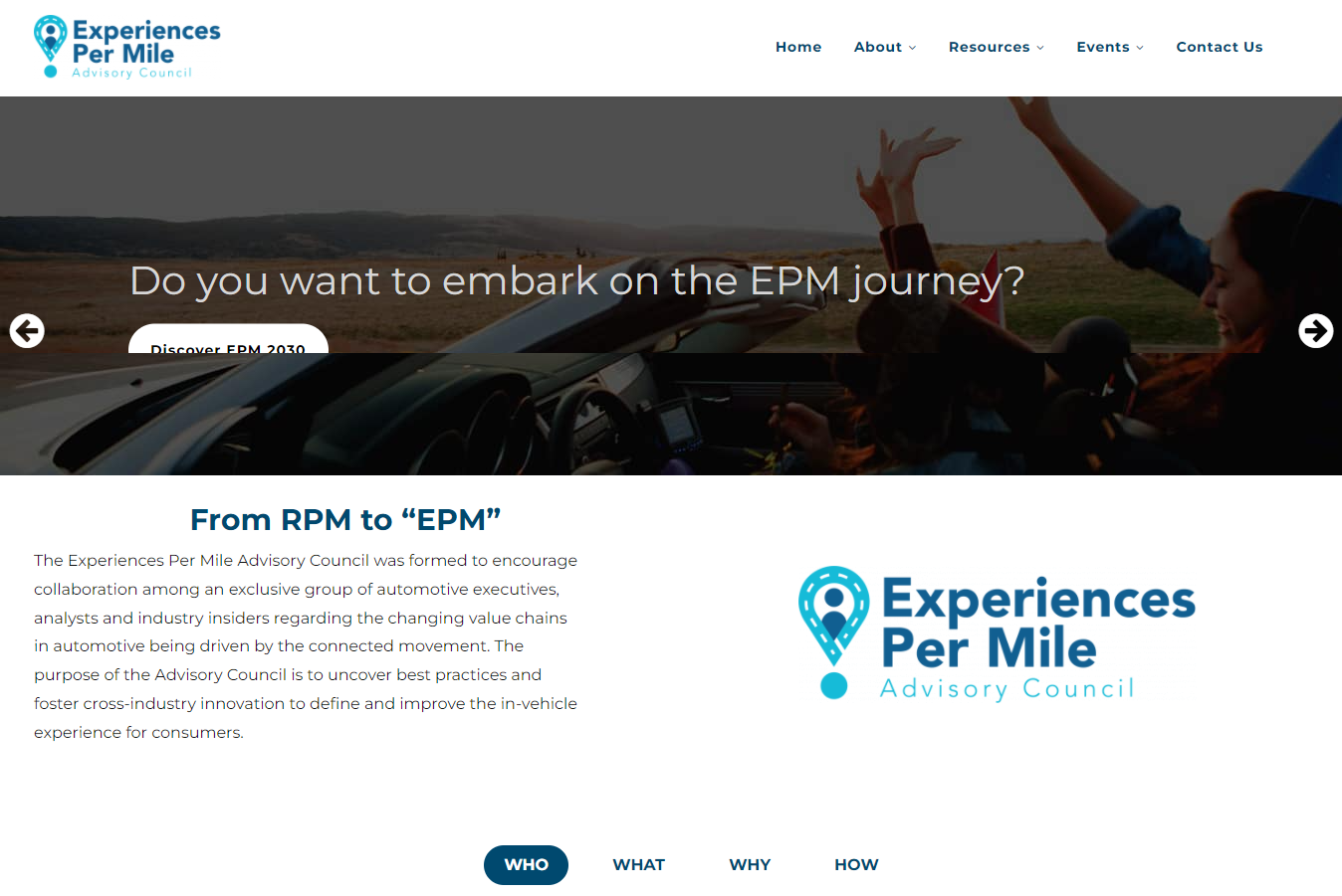 EPM (Experience Per Mile)